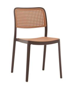 Стул Stool Group Yona PP-296 brown 36025 коричневый, пластиковый