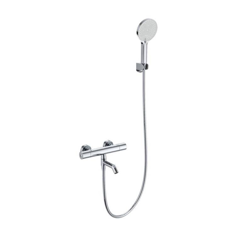 Смеситель для ванны Wonzon & Woghand WW-B3013-A1-CR термостатический, с душевым гарнитуром, хром