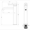 Смеситель для раковины Wonzon & Woghand Stick WW-88239017-BN высокий, брашированный никель фото 2