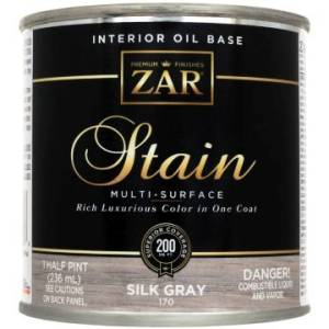 Льняное тонирующее масло ZAR Stain Interior Oil Base 170 Шелковисто серый (Silk Gray) 0.236 л