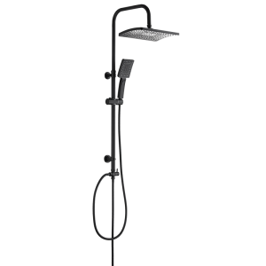 Душевой гарнитур Osgard Grunan Black 10030 с тропическим душем, черный матовый