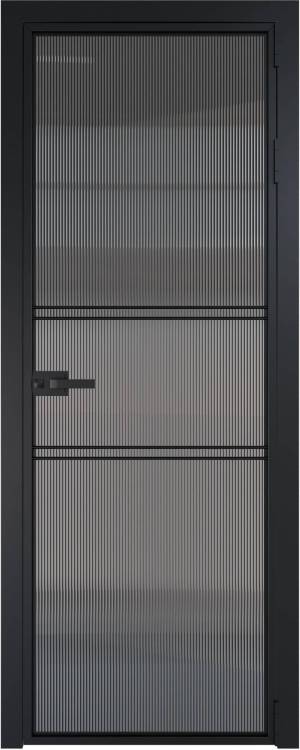 Межкомнатная дверь Profil Doors 2 AX цвет профиля Черный, стекло безопасное 6 мм мору тонированное 700x2000