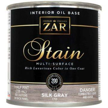 Льняное тонирующее масло ZAR Stain Interior Oil Base 170 Шелковисто серый (Silk Gray) 0.236 л