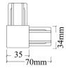 Соединитель L-образный Crystal Lux CLT 0.211 07 BL фото 2