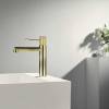 Смеситель для раковины Vincea Desire VBF-1D1BG однорычажный, брашированное золото фото 2