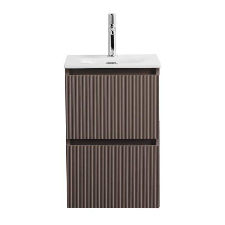 Тумба с раковиной BelBagno UNO-MINI 40 подвесная, Бежевый матовый