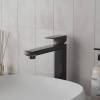 Смеситель для раковины Paini Grazia 21PZ205M без донного клапана, средний, PVD матовый черный фото 2
