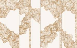 3D Фотообои Artegrafico «Линии золотой геометрии» LST-011 канвас