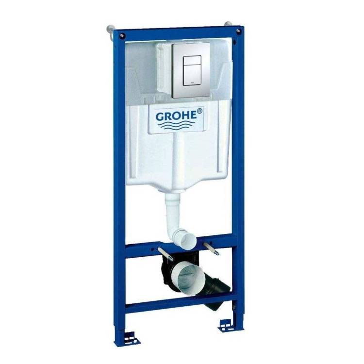 Система инсталляции для унитазов Grohe Rapid SL 38772001 3 в 1 с кнопкой смыва