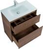 Тумба с раковиной Belbagno Kraft KRAFT-800-2C-PIA-RT 80x46x83 Rovere Tabacco напольная с фрезерованными ручками по всей длине фасада с двумя выкатными ящиками фото 3