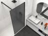 Душевая перегородка Vincea Walk in HS VSW-1HS100GFB профиль черный, стекло матовое тонированное, 100x200 фото 3