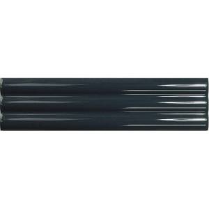 Керамическая плитка Dna Tiles Match Curved Midnight Blue Gloss 6.25x25