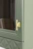 Шкаф навесной Моби Марион 16.334 Дымчатый Зеленый K521, Олива шагрень AG 1050 ПВХ фото 5