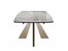 Стол Дик SKP180 00-00073159 керамика titanium silver river polished/подстолье черное/опоры дуб монтана фото 5