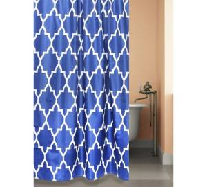 Штора для ванной Bath Plus Net Navy ch15182 180x180, белый, синий