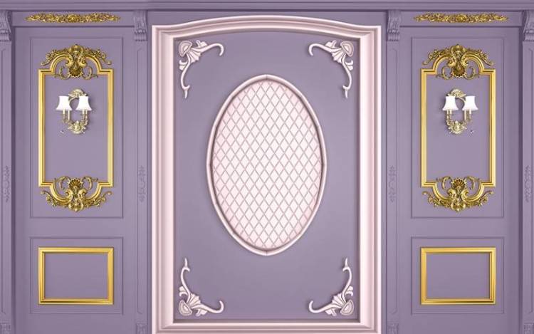 3D Фотообои Artegrafico «Сиреневое золото» DR-002 канвас