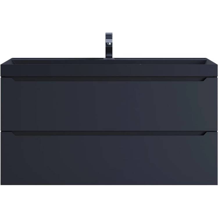 Тумба с раковиной Uperwood Tanos 3930421701 черная, уголь, 100 см