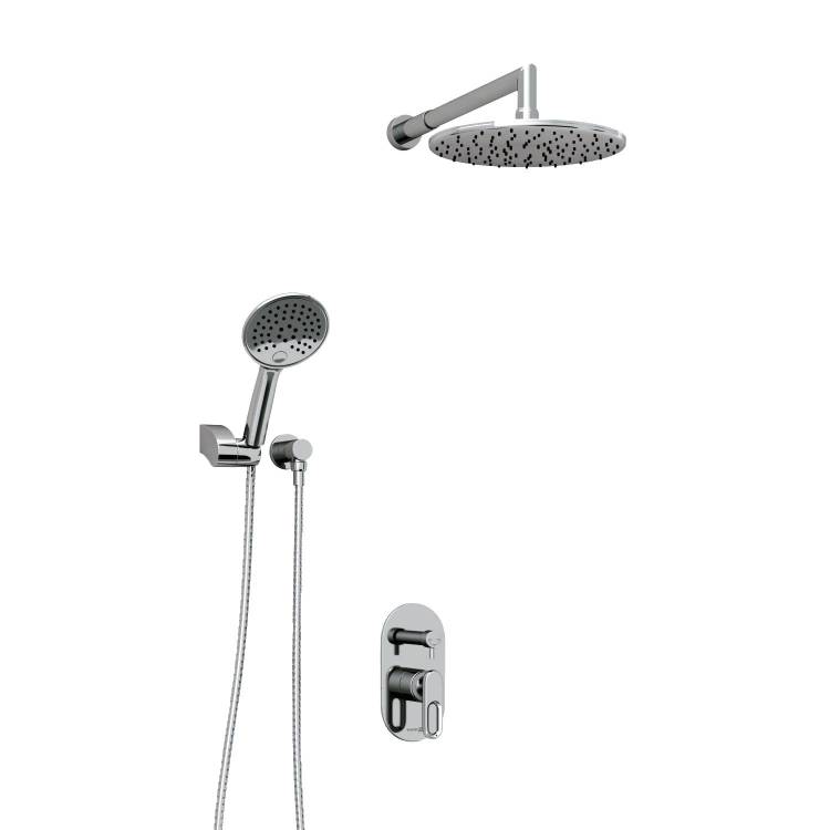 Душевой комплект Wasserkraft A16830 с верхней душевой насадкой, хром, встраиваемый, с лейкой