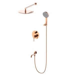 Душевой комплект Wonzon & Woghand Tor WW-88939073-RG розовое золото, встраиваемый
