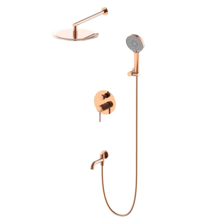 Душевой комплект Wonzon & Woghand Tor WW-88939073-RG розовое золото, встраиваемый