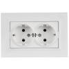 Розетка 2-местная с заземлением IEK Brite BR-R27-16-K91-F арктический белый фото 4