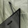 Шторка на ванну MaybahGlass MGV-660-6 69x140, поворотная, стекло графит матовый 6 мм, профиль черный фото 4