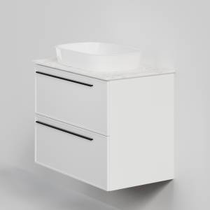 Тумба с раковиной La Fenice Elba Twin Bianco NFNC-01-ELB-B-80-2-3-M-GG белая матовая, 80 см