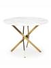 Стол обеденный Halmar Raymond 2 V-CH-RAYMOND_2-ST-BIALY_ZLOTY белый мрамор/золотой фото 2