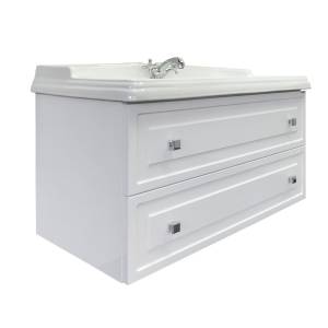 Тумба с раковиной Comforty Феррара-100 00-00020308 подвесная, белая