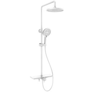 Душевая система AQUAme AQM8002W белая, со смесителем