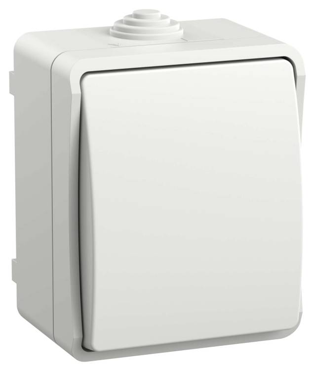 Выключатель 1-клавишный проходной IEK Fors EVS10-K01-10-54-DC белый