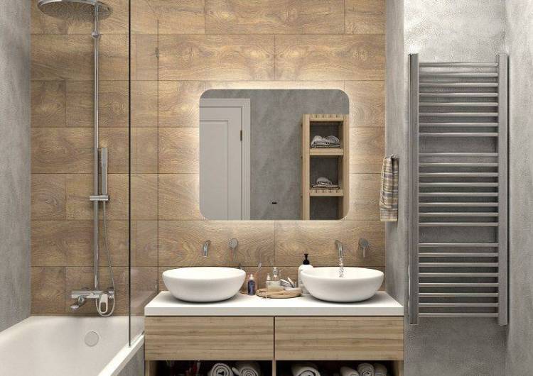 Зеркало с подсветкой Art&Max Ravenna AM-Rav-800-700-DS-F