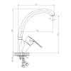 Смеситель для кухни Decoroom DR70 DR70021 одноручный с высоким повортным изливом Хром фото 2