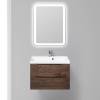 Тумба под раковину Belbagno Marino MARINO-700-2C-SO-RW-P 70x45x50 Rovere Moro подвесная с двумя выкатными ящиками фото 5