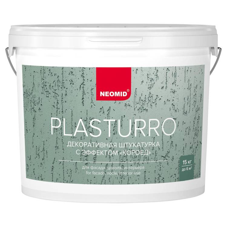 Штукатурка декоративная Neomid Plasturro Короед база C 15 кг