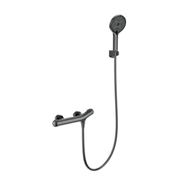 Смеситель для душа Wonzon & Woghand WW-B2057-A-BGG термостатический, темный графит