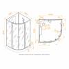 Душевая кабина RGW Andaman 381320800-22 профиль хром матовый, стекло матовое, 100x100x197 фото 2