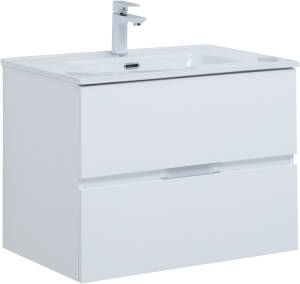 Тумба под раковину Aquanet Алвита New 70 303909 2 ящика, белый матовый