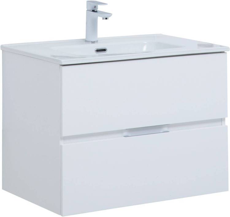 Тумба под раковину Aquanet Алвита New 70 303909 2 ящика, белый матовый