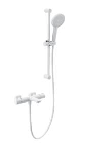 Смеситель для ванны Wonzon & Woghand WW-C2021-A-MW с душевым гарнитуром и термостатом, белый матовый