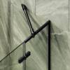 Шторка на ванну MaybahGlass MGV-920-6 99x140, поворотная, стекло сатин 6 мм, профиль черный фото 4
