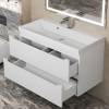 Тумба под раковину Uperwood Tanos 2930205143 подвесная, белая, графит, 90 см фото 5