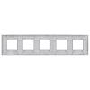 Рамка 5-постовая IEK Skandy SK-M52-K03 серый фото 3