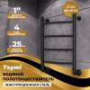 Полотенцесушитель водяной Teymi Lina П4 W80158 с комплектом K1, черный матовый, 40x60 фото 3