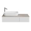 Тумба под раковину Kerama Marazzi Magica MA.120.2\MGR.M подвесная 120, 2 ящика, утренний серый матовый фото 2