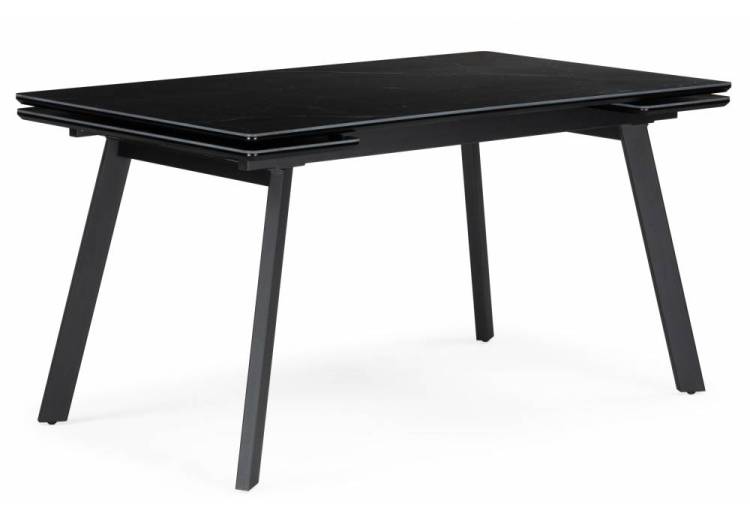 Стол Notta Норман 612902 черный мрамор shakespeare black, черный 140(200)x80x75