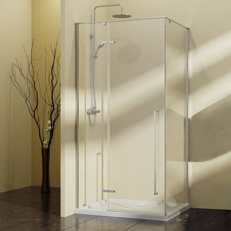 Душевой уголок Vincea Slim-N VSR-5SN9090CL профиль хром, стекло прозрачное, 90x90x195