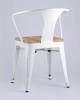 Набор из 4 стульев Stool Group Tolix Arm Wood YD-H440AR-W LG-02 X4 белый глянцевый, светлое дерево фото 5