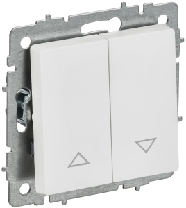Выключатель жалюзи IEK Brite BR-V15-0-10-K91 арктический белый