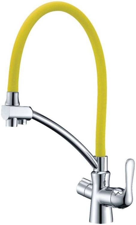 Смеситель для кухни Lemark Comfort LM3070C-Yellow с гибким изливом